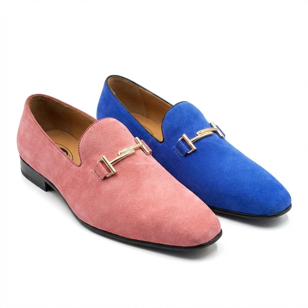 Sheriff Collection 2002 suede loafer in blue, featuring classic slip-on design and comfortable fit.