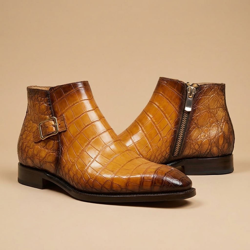 Sheriff Collection Gold Alligator Boot 2297