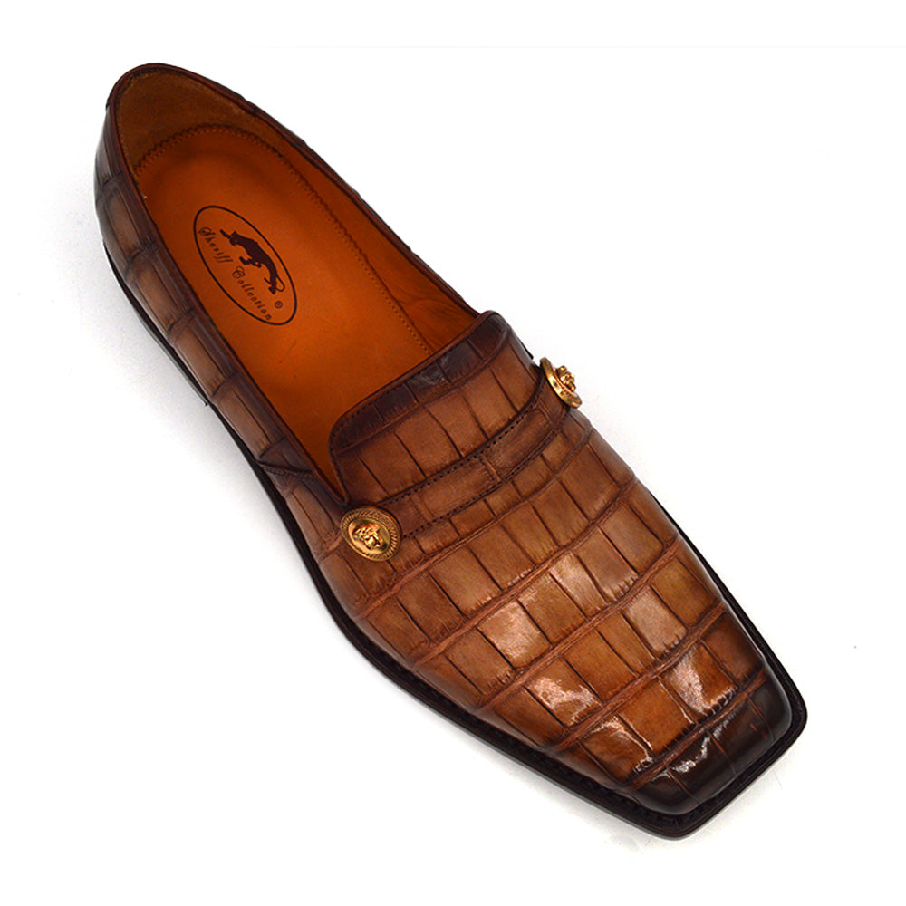 Walnut Sheriff Collection 22130 Alligator Square Dress Shoe