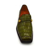 Green Sheriff Collection 22130 Alligator Square Dress Shoe