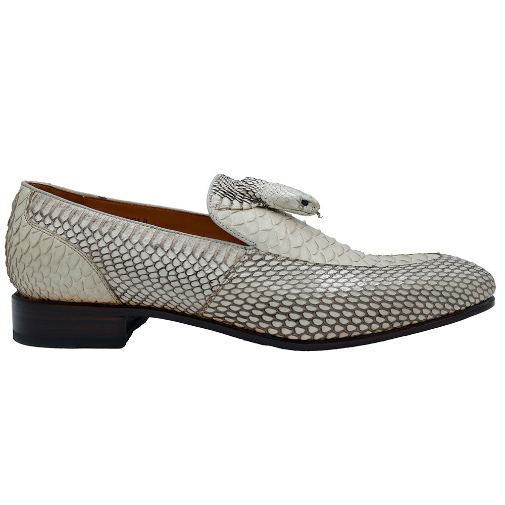 Python Skin Loafers Sheriff Collection 2446-8831 Python Loafer with Cobra Head