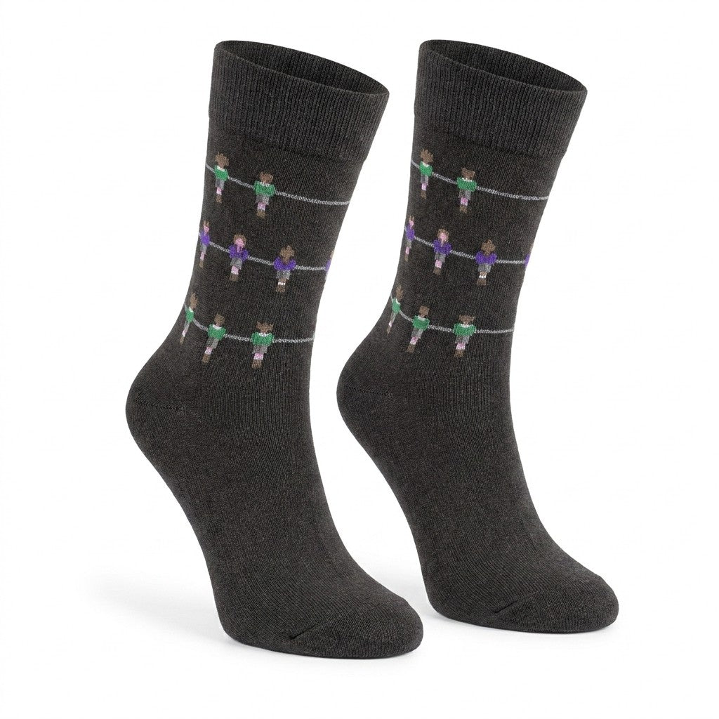 Cellini Uomo Distretto73 men's soccer socks made of 100% Filoscozia cotton, dark color, designed for athletic comfort and style.