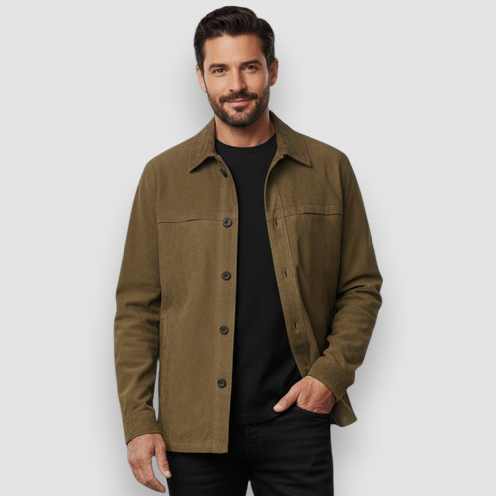 Missani Lamb Suede Shirt Jackets 342518 - Cellini Uomo 