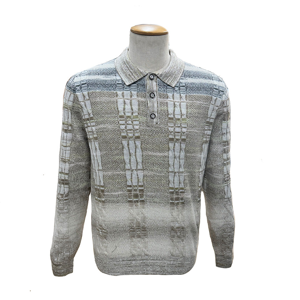Prestige 3 Button Collard Design Sweater 294 - Cellini Uomo 