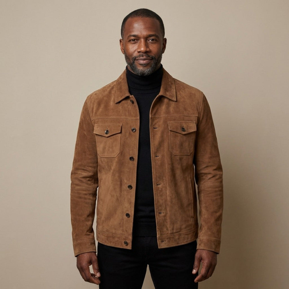 Torras 100% High-quality Goat Suede Jacket L82H501 | Cellini Uomo