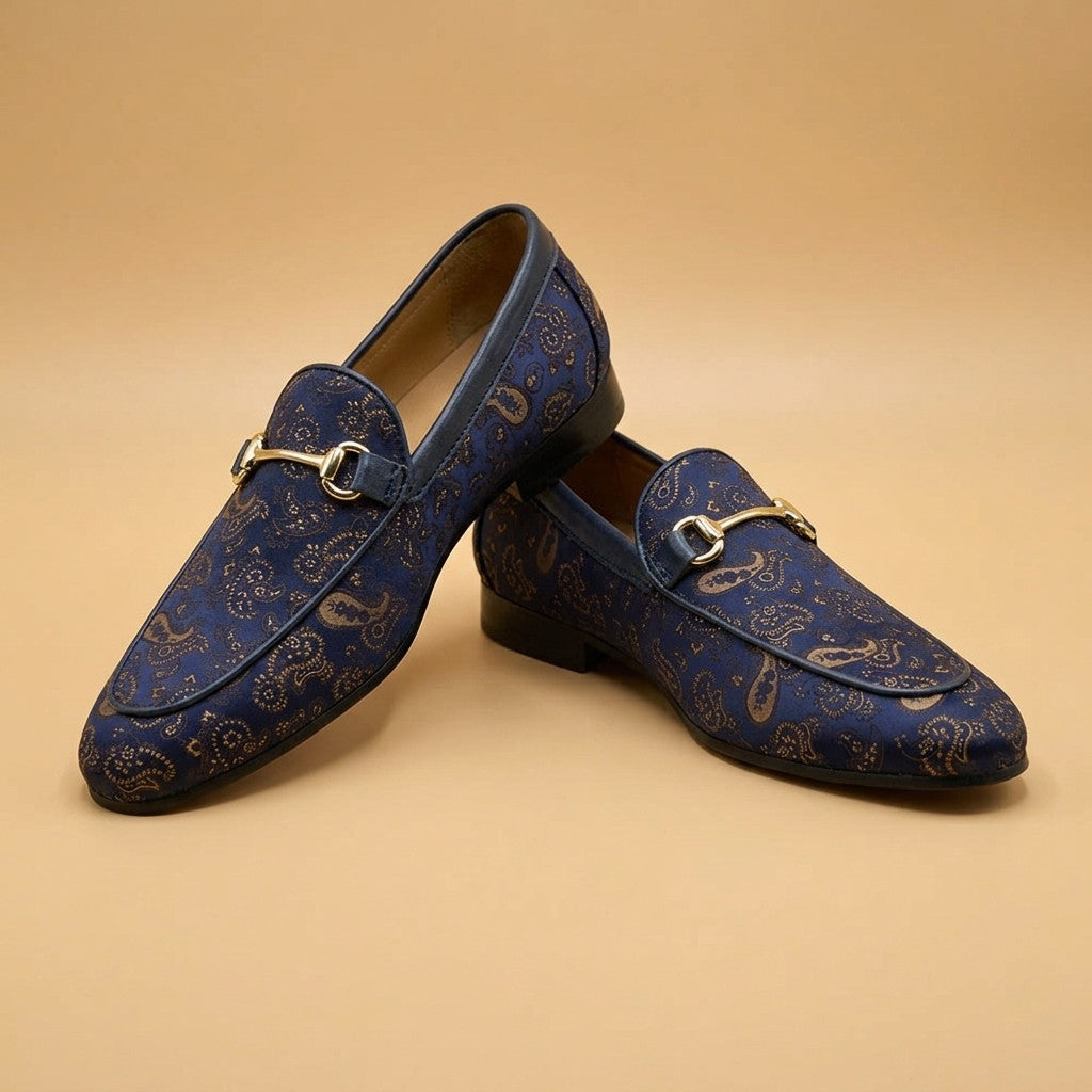 Walk Jude Nsavy Blue Paisley Loafer
