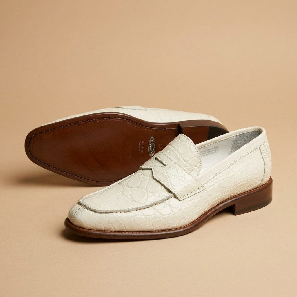Marfa Calzoleria Toscana Crocodile Caiman Flanks Loafers - Preorder