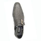 Mauri 1172 Monk Strap Gator Wonder Gray