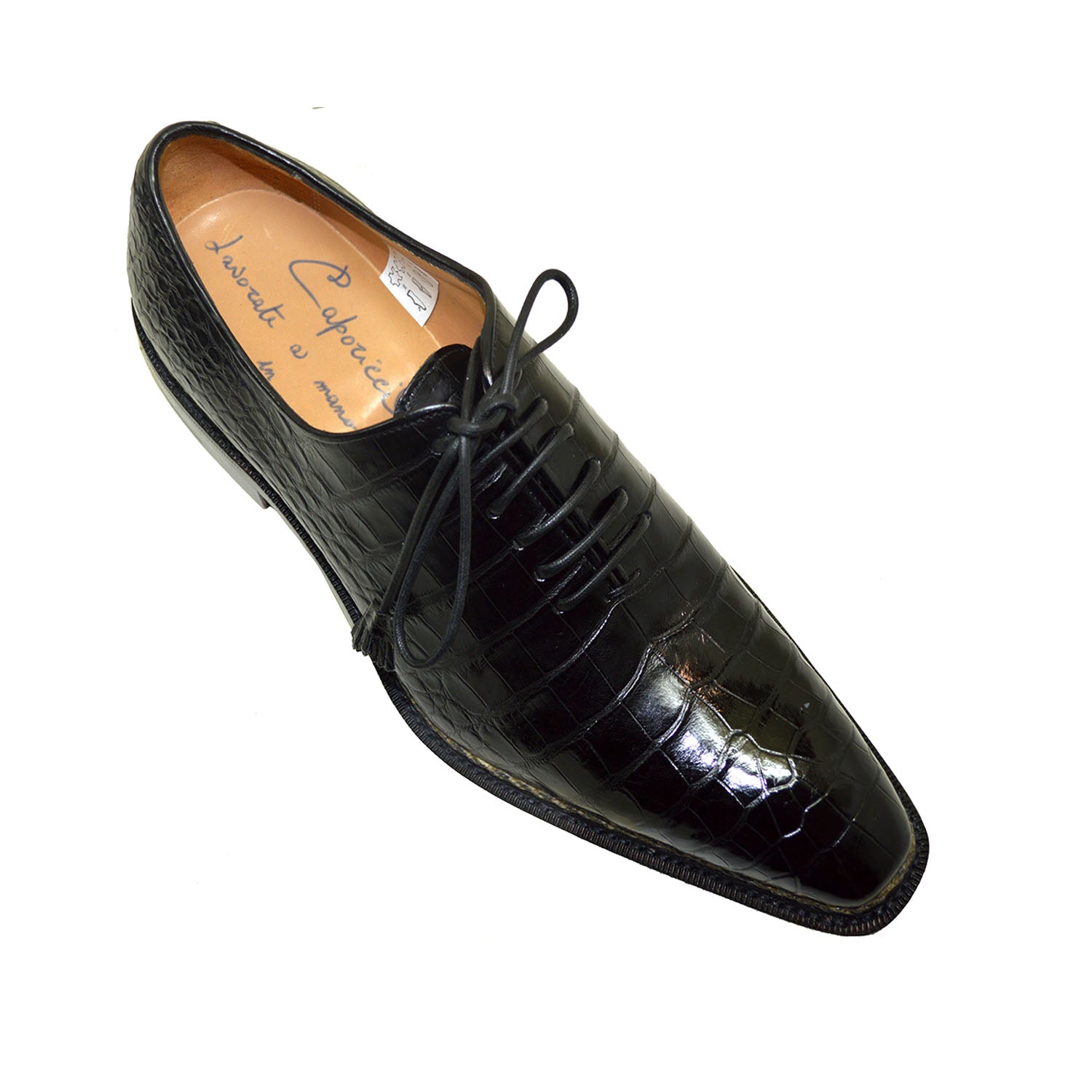 Caporicci 1400 Baby Alligator Lace Up - Cellini Uomo 