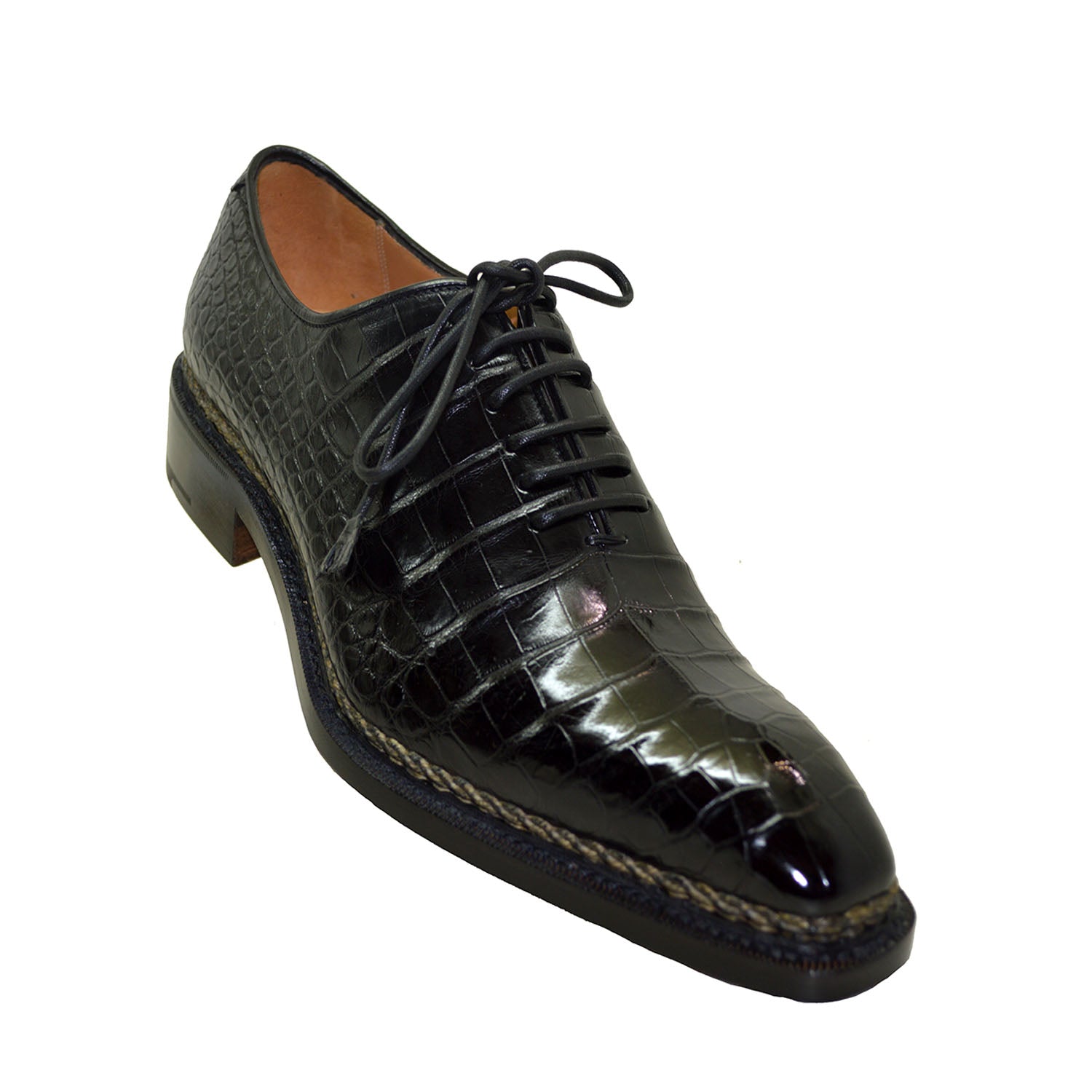 Caporicci 1400 Baby Alligator Lace Up - Cellini Uomo 