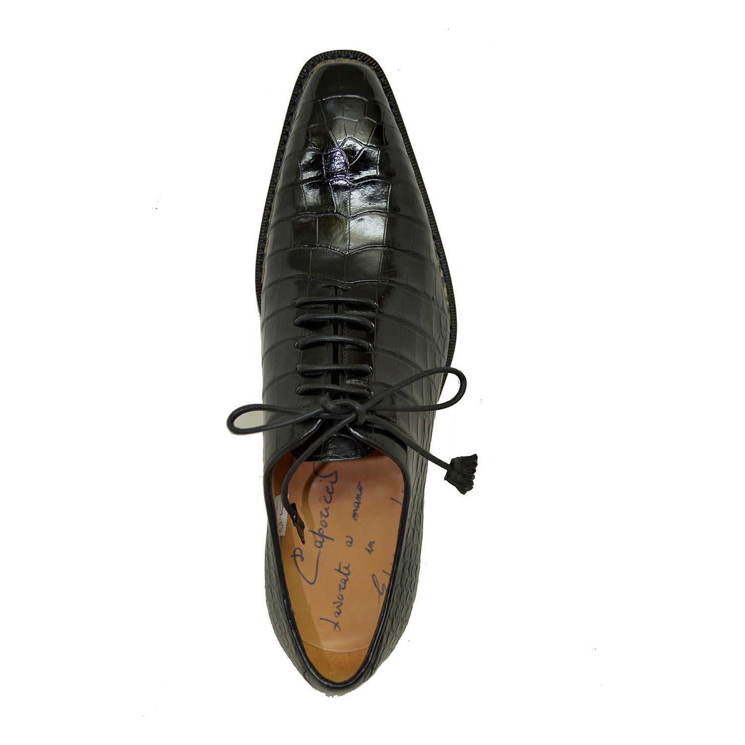 Caporicci 1400 Baby Alligator Lace Up - Cellini Uomo 