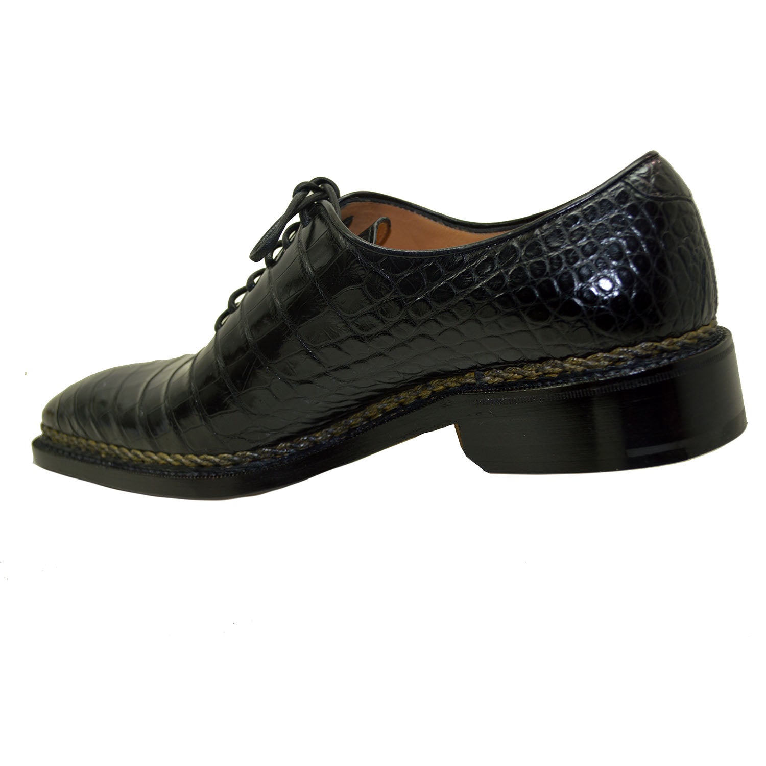 Caporicci 1400 Baby Alligator Lace Up - Cellini Uomo 