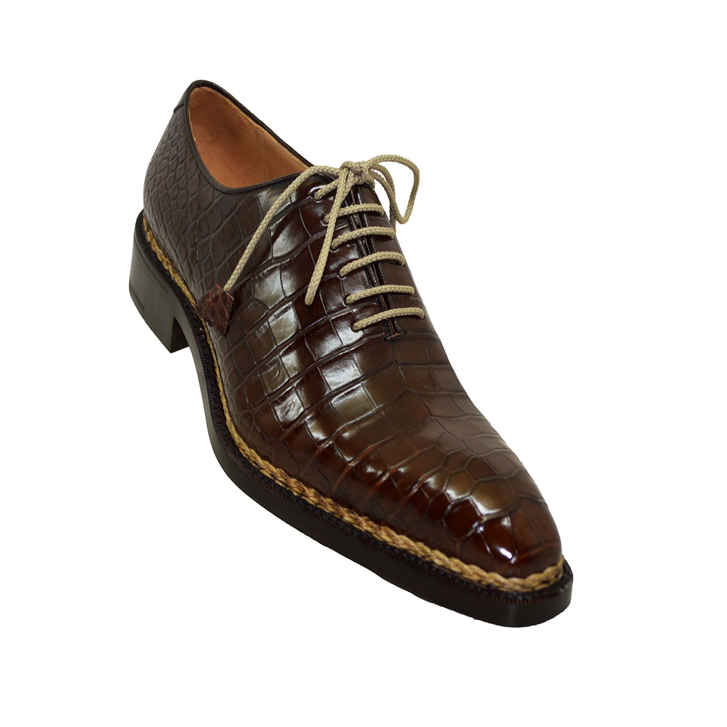 Caporicci 1400 Baby Alligator Lace Up - Cellini Uomo 
