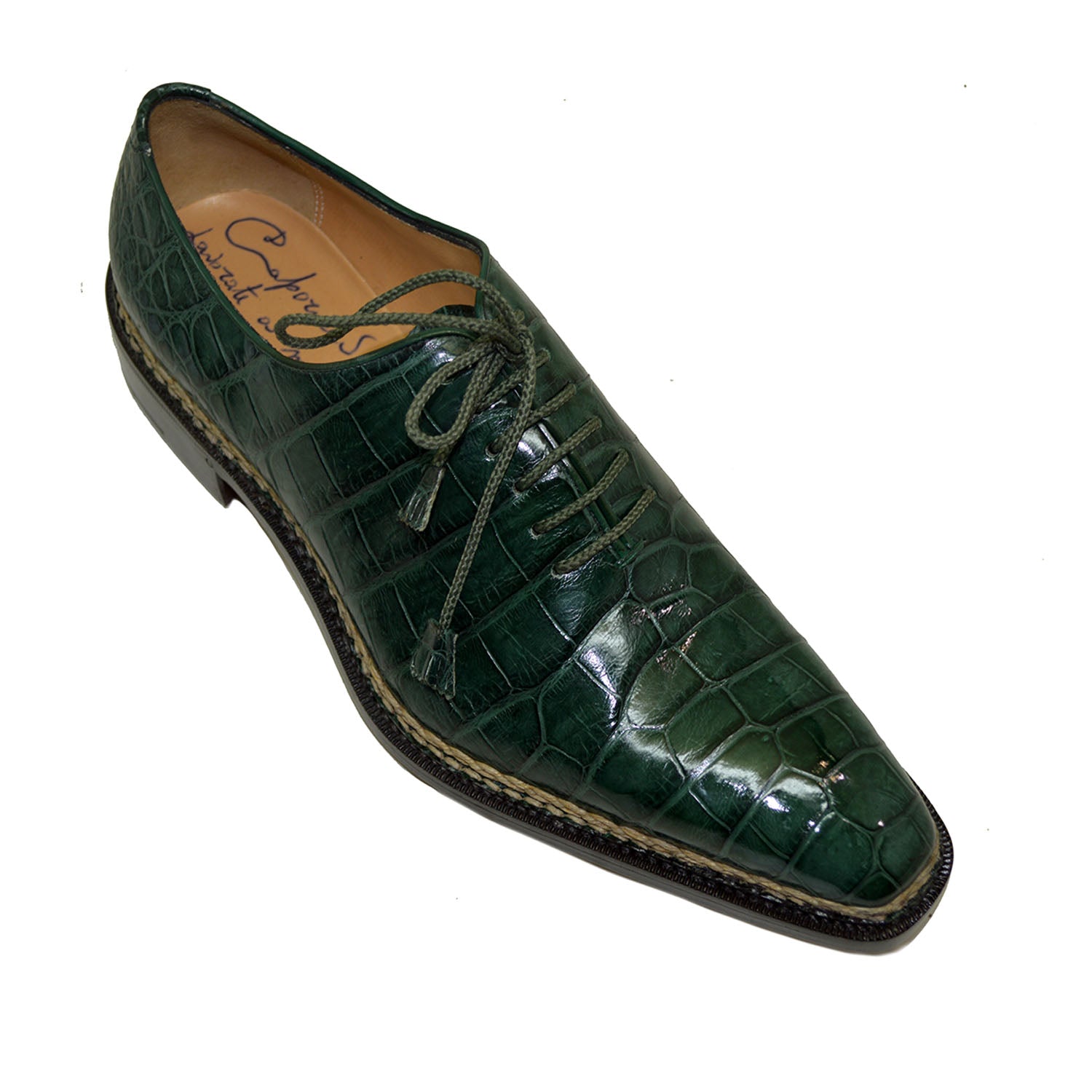 Caporicci 1400 Baby Alligator Lace Up - Cellini Uomo 