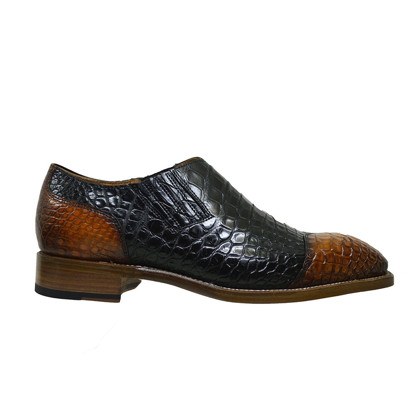 Sheriff Collection Two Tone Alligator Loafer 2174