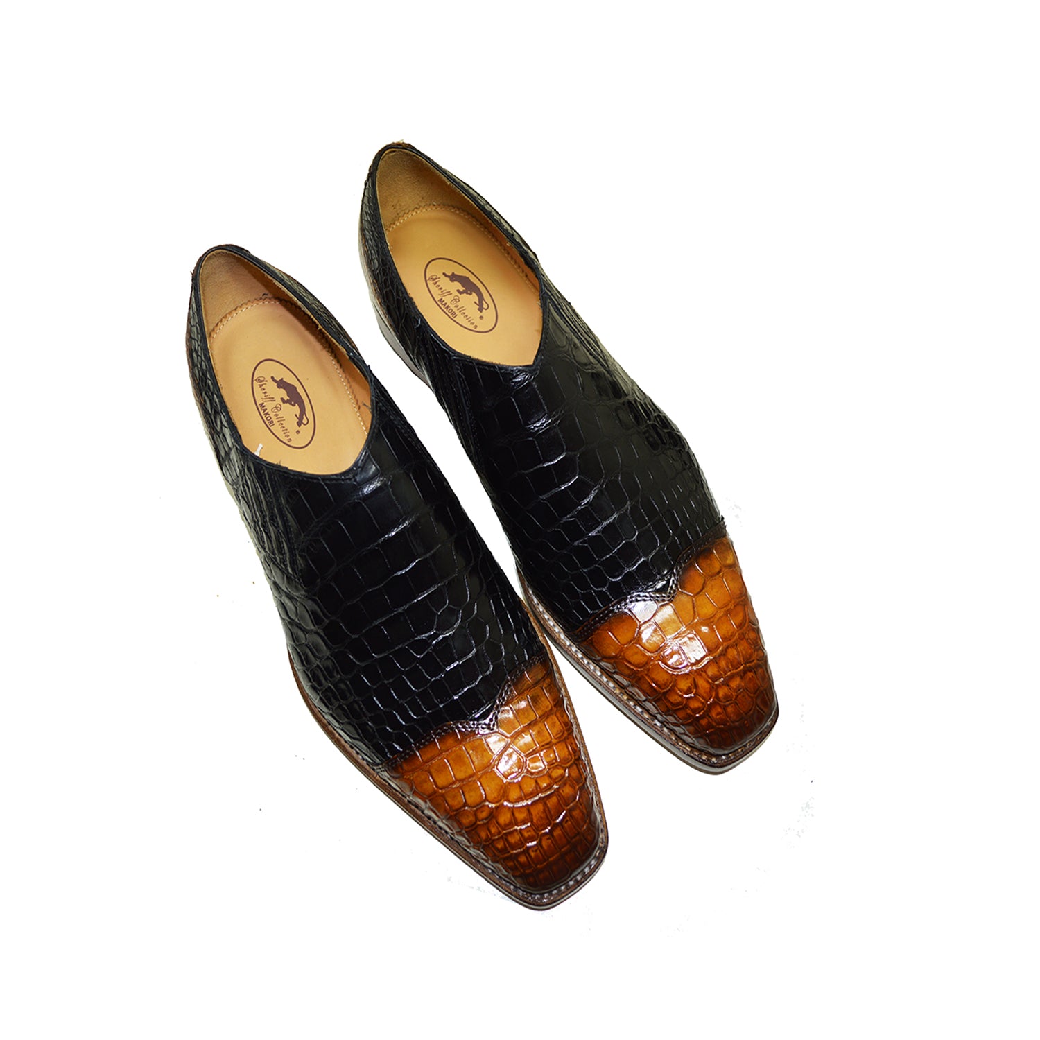 Sheriff Collection Two Tone Alligator Loafer 2174