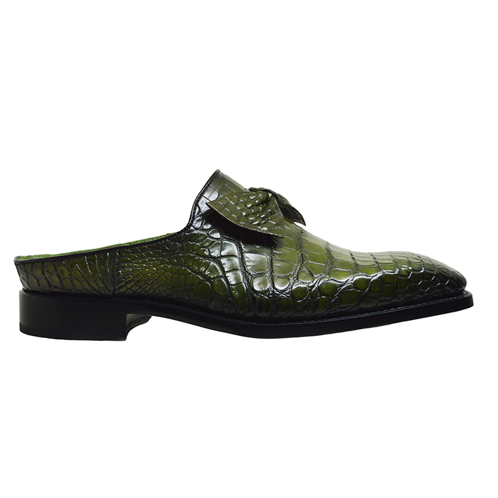 Sheriff Collection Green Alligator Half Shoe 2214 9 Sheriff Collection Green Alligator Half Shoe 2214 9