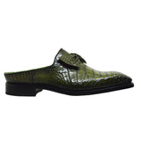 Sheriff Collection Green Alligator Half Shoe 2214