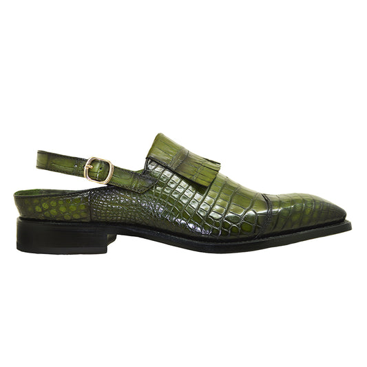 Sheriff Collection 2249 Green Alligator Sandal