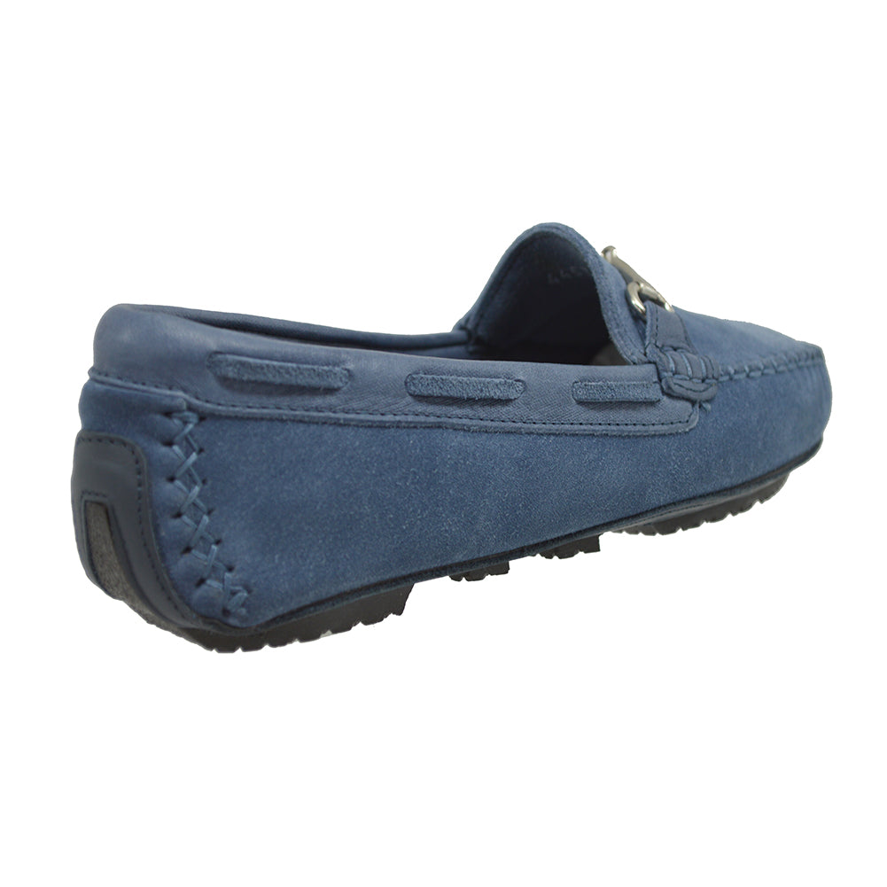 Blue suede moccasins on sale ladies