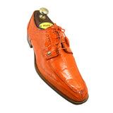 Mauri 4642 Alligator Lace Up Dress Shoes Orange