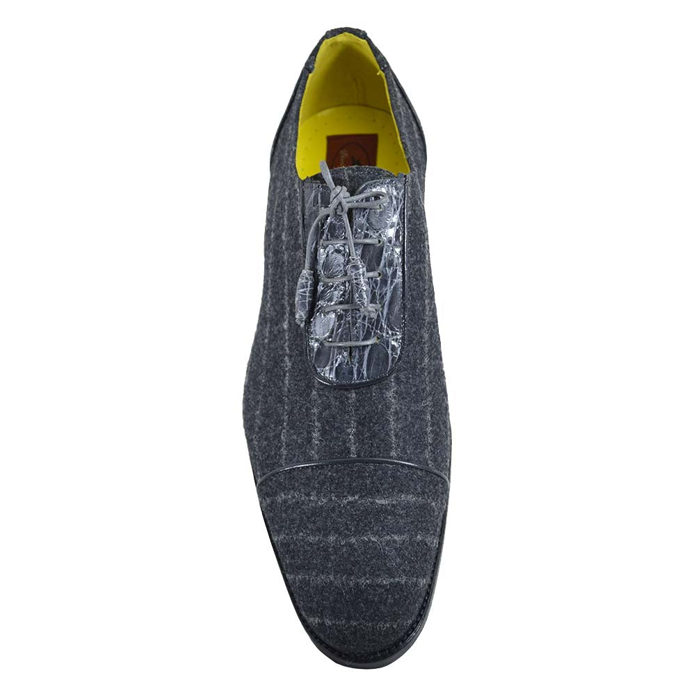 Sheriff Collection x Mauri 4796 Charcoal Gray Cashmere Dress Shoe