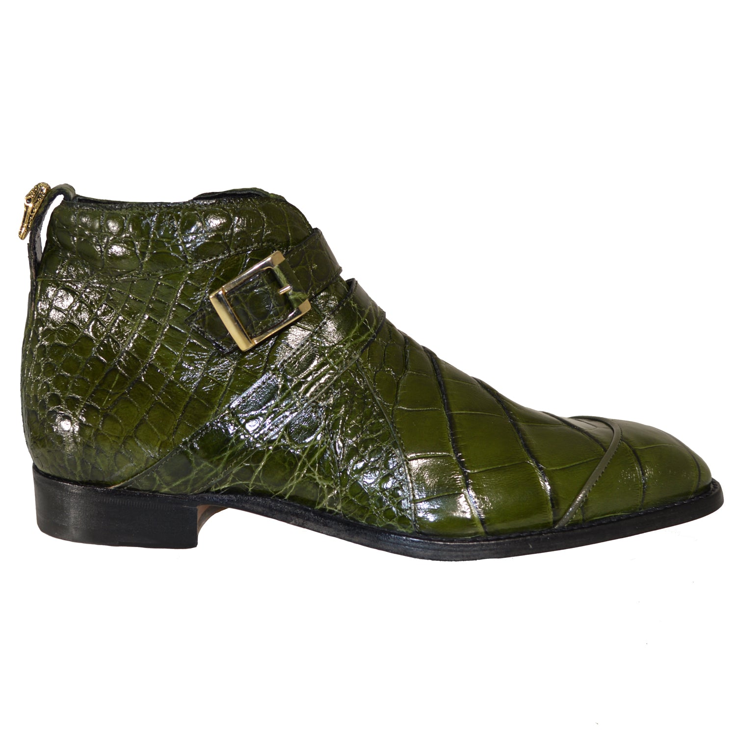 Green 2024 alligator boots