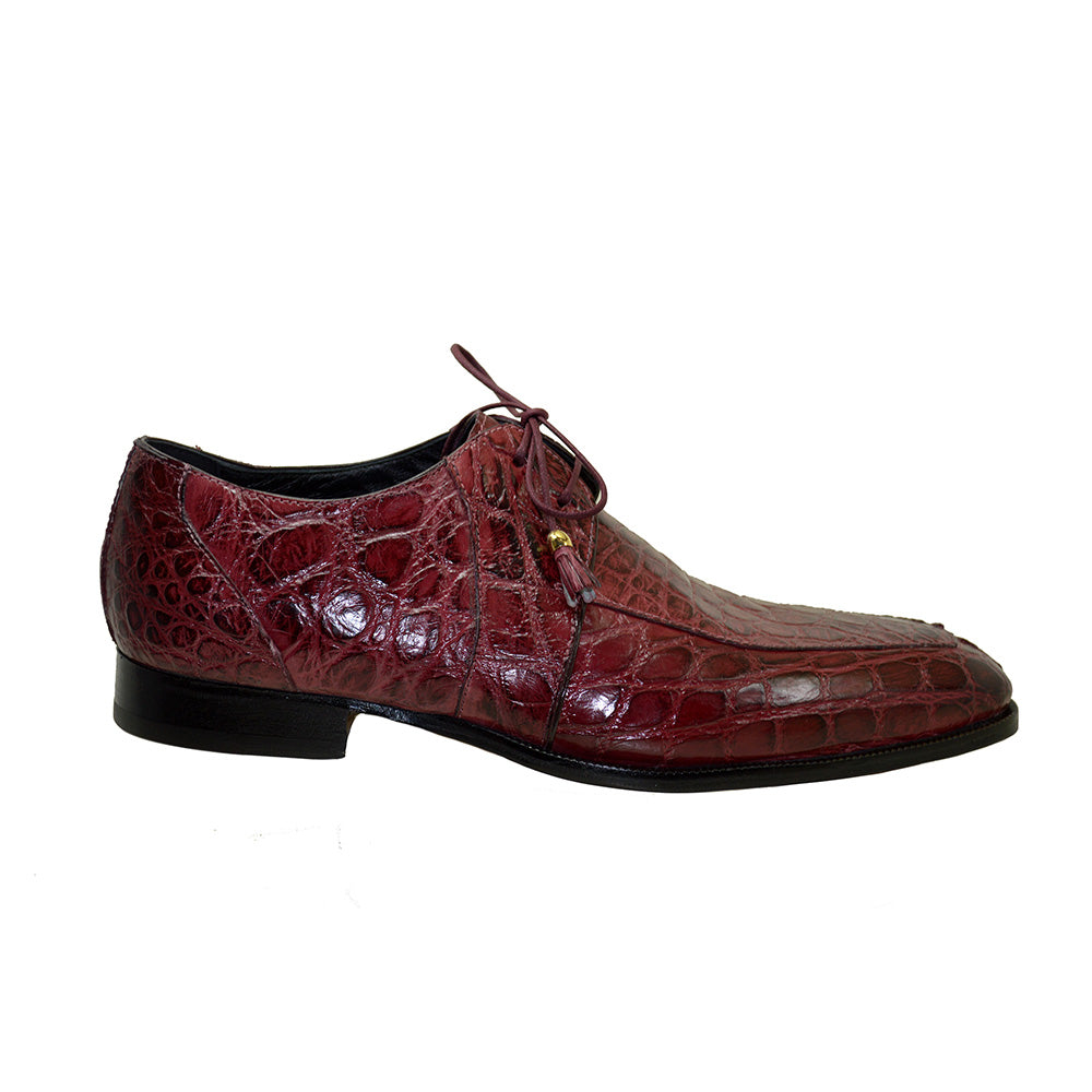 Mauri 4910/1 Ruby Red Alligator Lace Up Dress Shoe