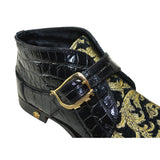 Mauri 4960 Black Fabric Didier & Alligator Boot