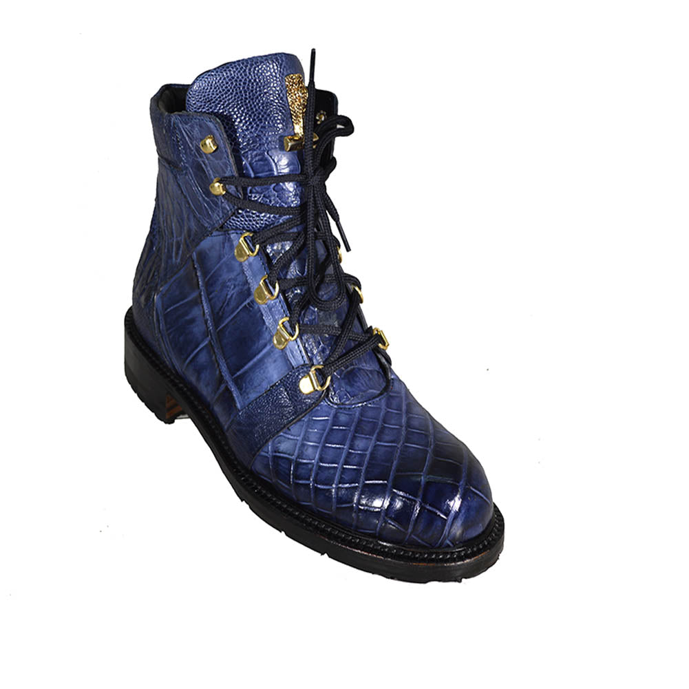 Blue top gator boots