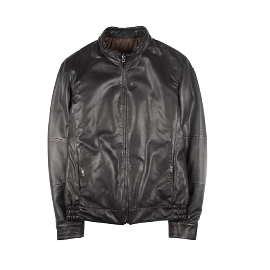 Torras Black Reversible Leather Jacket