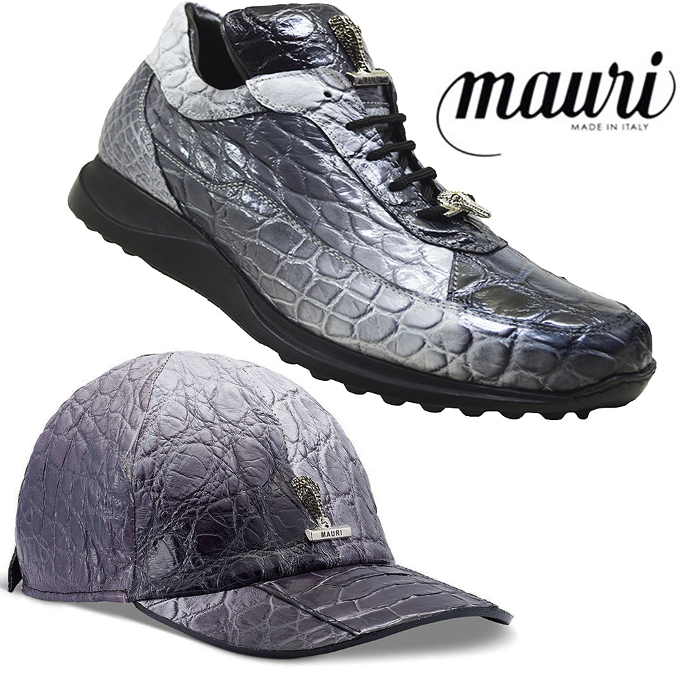 Mauri 8900 FC Multi Grey Alligator Causals shoes and hat