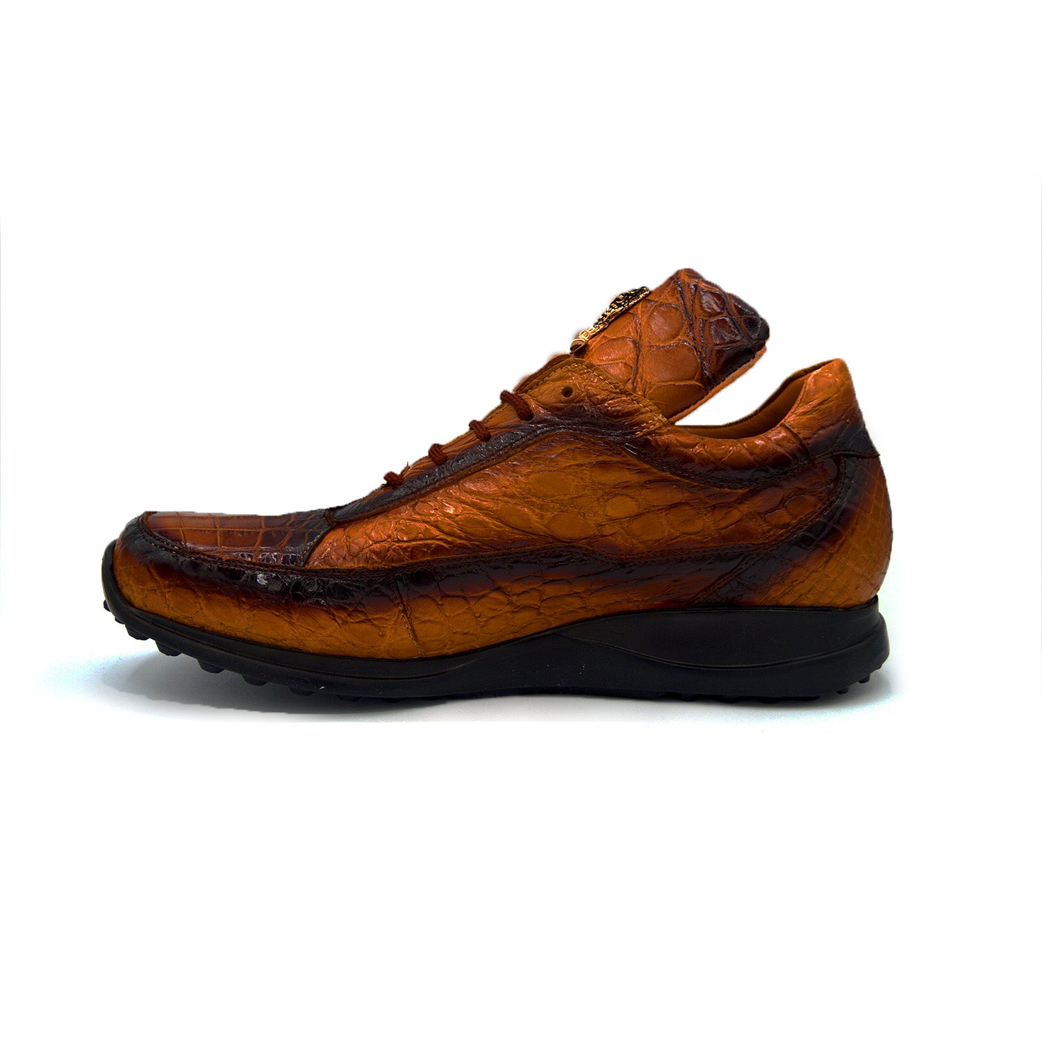 Mauri 8900 Multi Toffee Spray Gold Alligator Casuals | Cellini Uomo