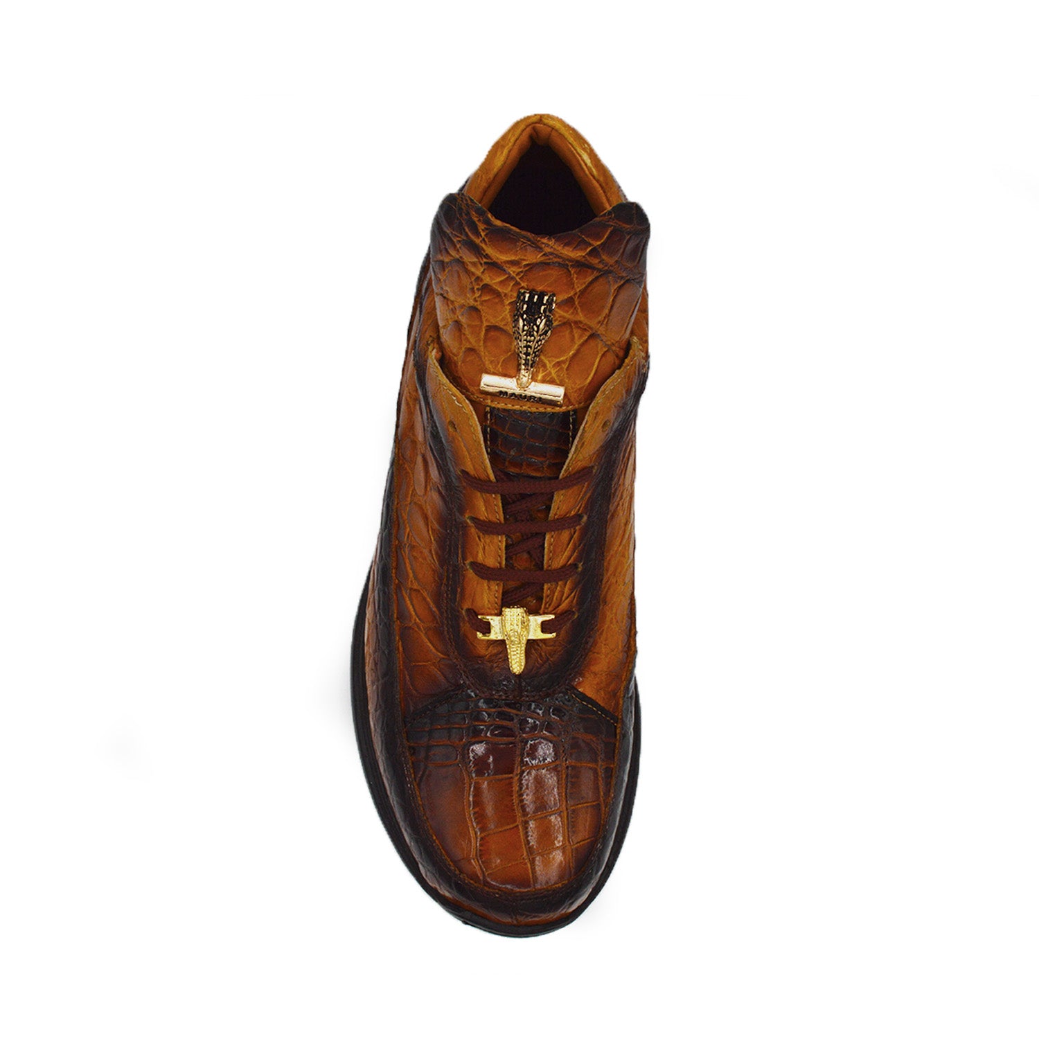 Mauri 8900 Multi Toffee Spray Gold Alligator Casuals | Cellini Uomo