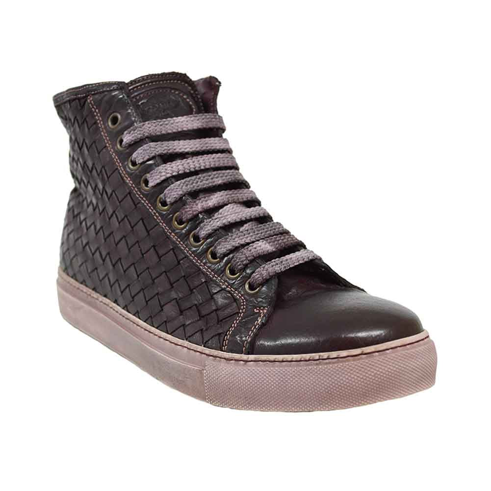 Calzoleria Toscana 9685 Cognac Woven Sneaker