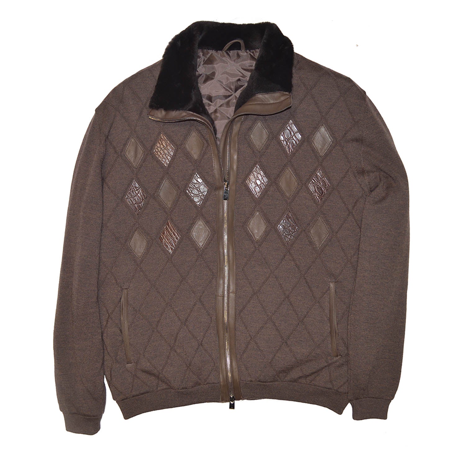 Torras Crocodile Leather & Lambskin Jacket