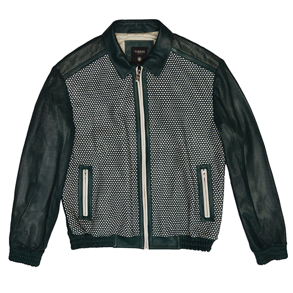 Torras Perforated Light Leather Jacket
