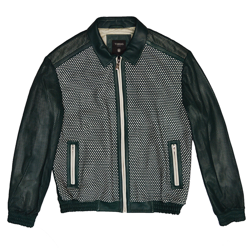 Torras Perforated Light Leather Jacket N87241 | Cellini Uomo