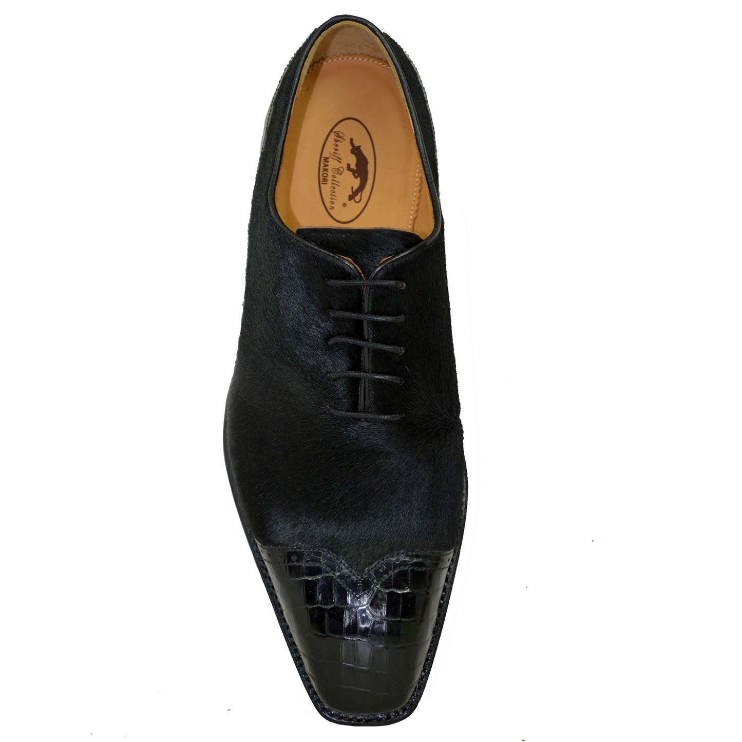 Sheriff Collection 2103 Black Pony Lace Up