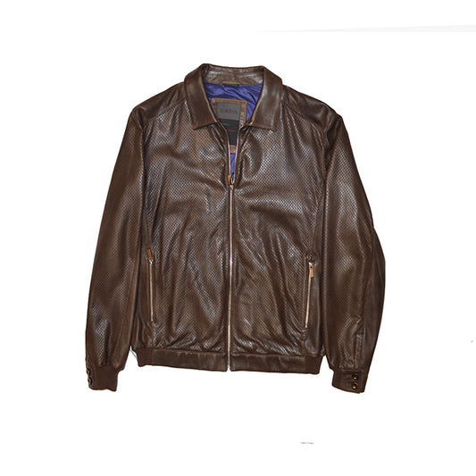 Torras Premium Light Leather Perforated Jacket