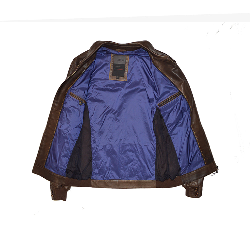Torras Premium Light Leather Perforated Jacket