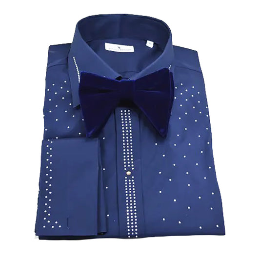 Andrea Bossi Studded Dress Shirt