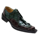Mauri 4420 Green & Brown Hornback Lace Up