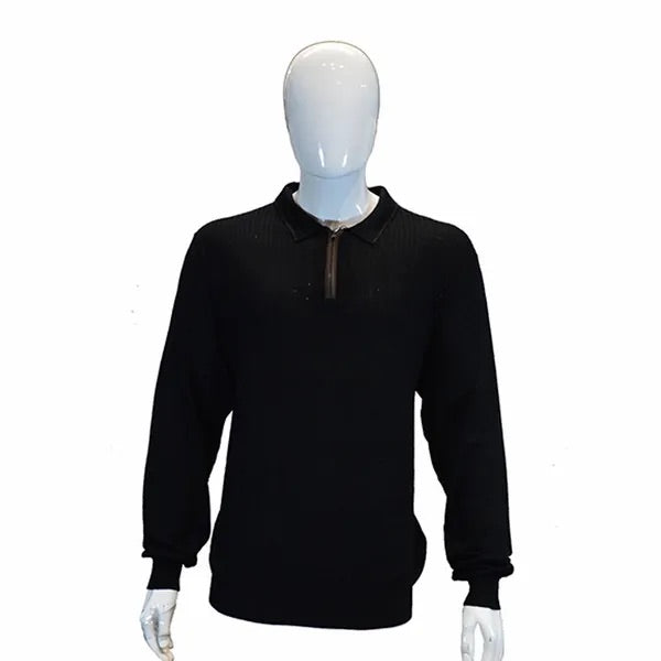 Torras Polo Zip Style Black - 108