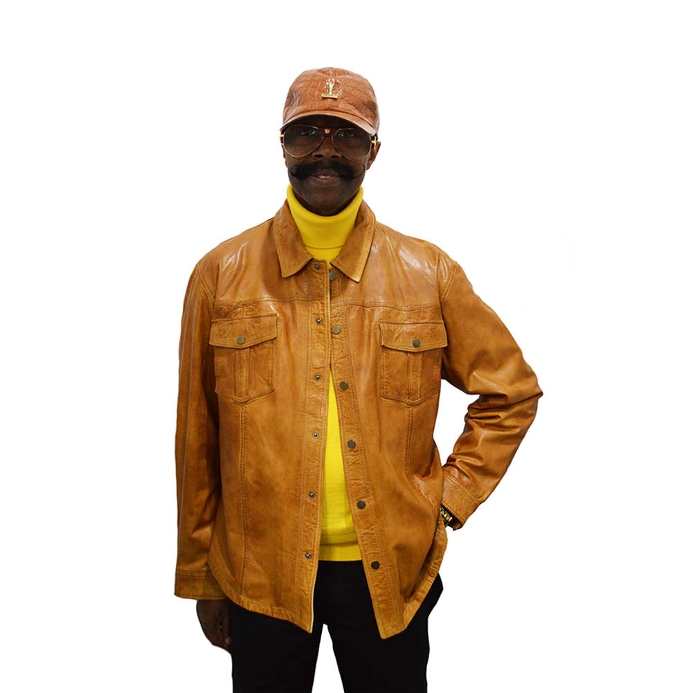Missani Leather Shirt Jacket 16234
