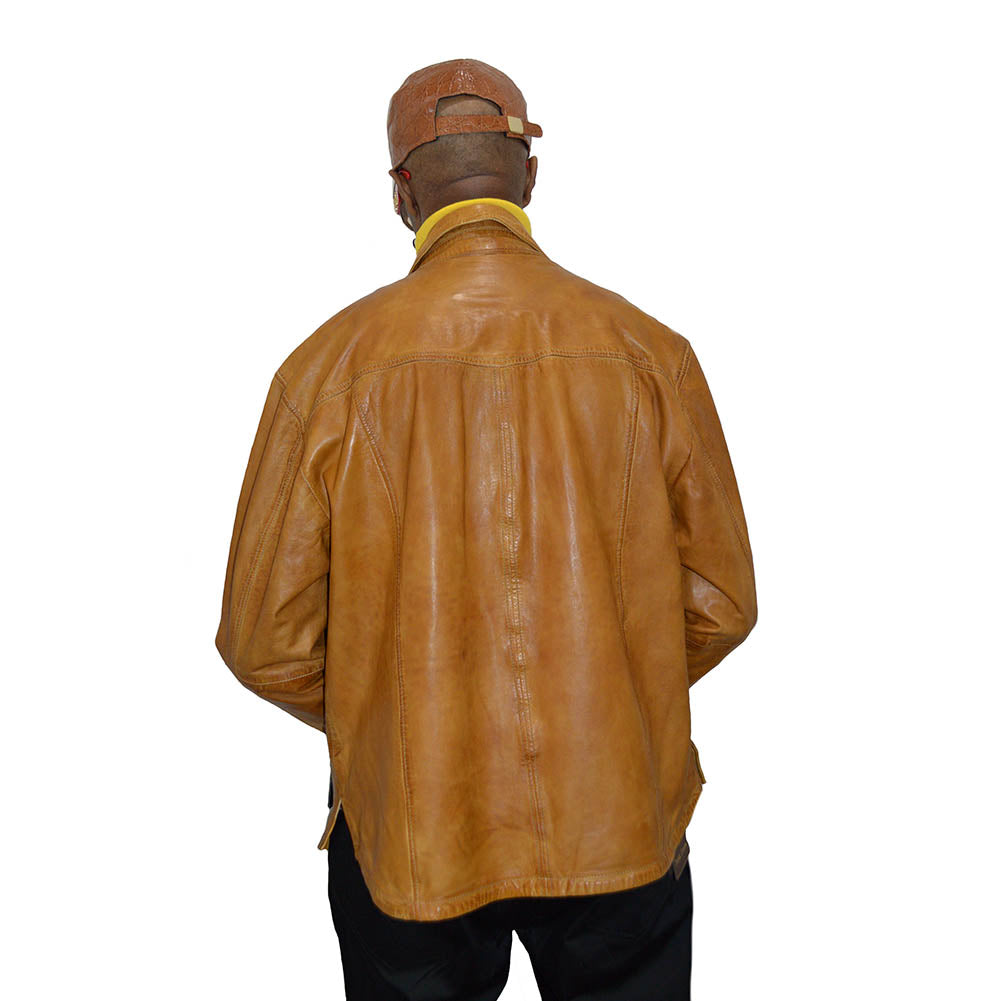 Missani Leather Shirt Jacket 16234