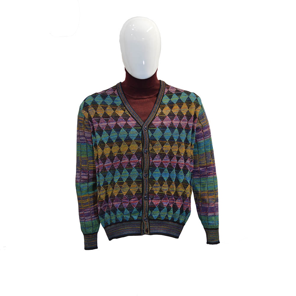 Montechiaro Multi Color Cardigan Sweater #073
