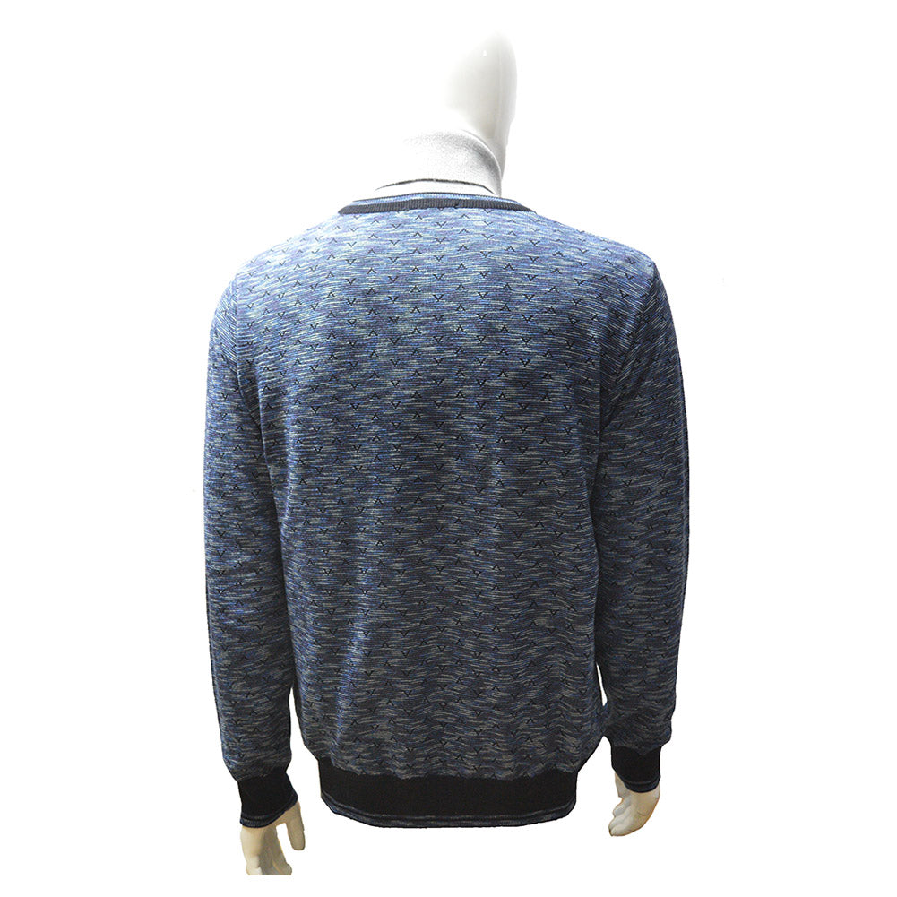 Montechairo Multi Blue Color V-Neck Sweater