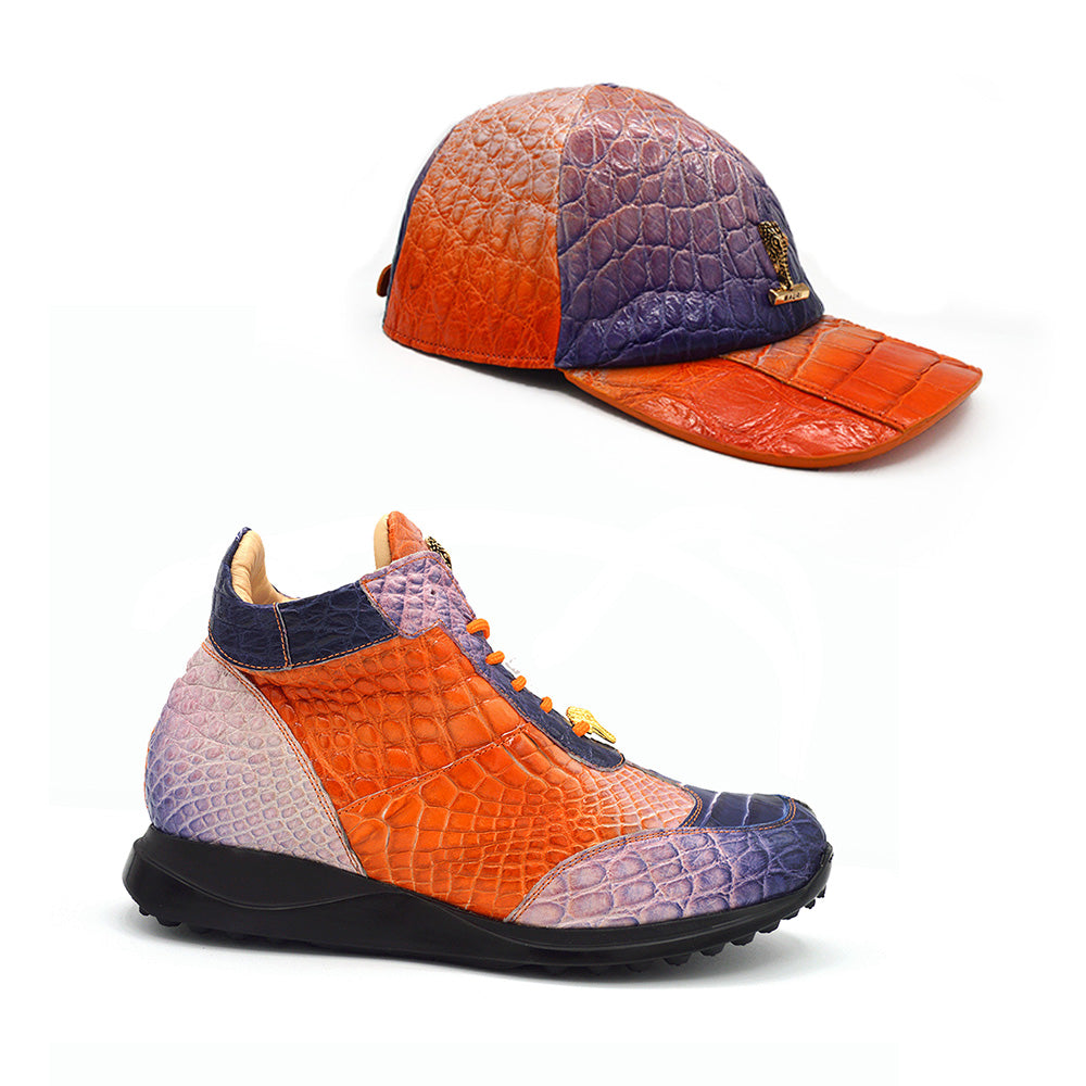 Mauri FC Multi Apricot Alligator Hat - Cellini Uomo 