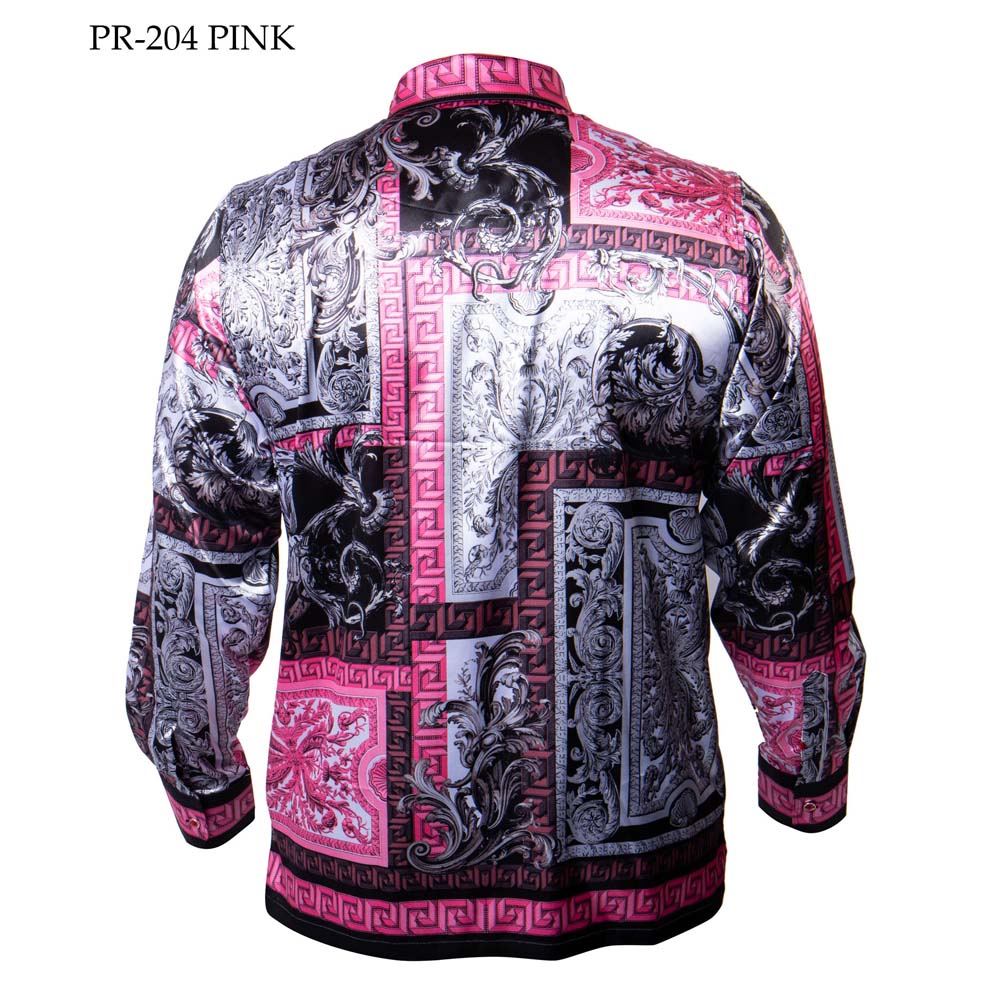 Prestige Satin Digital Print Button Up Shirt